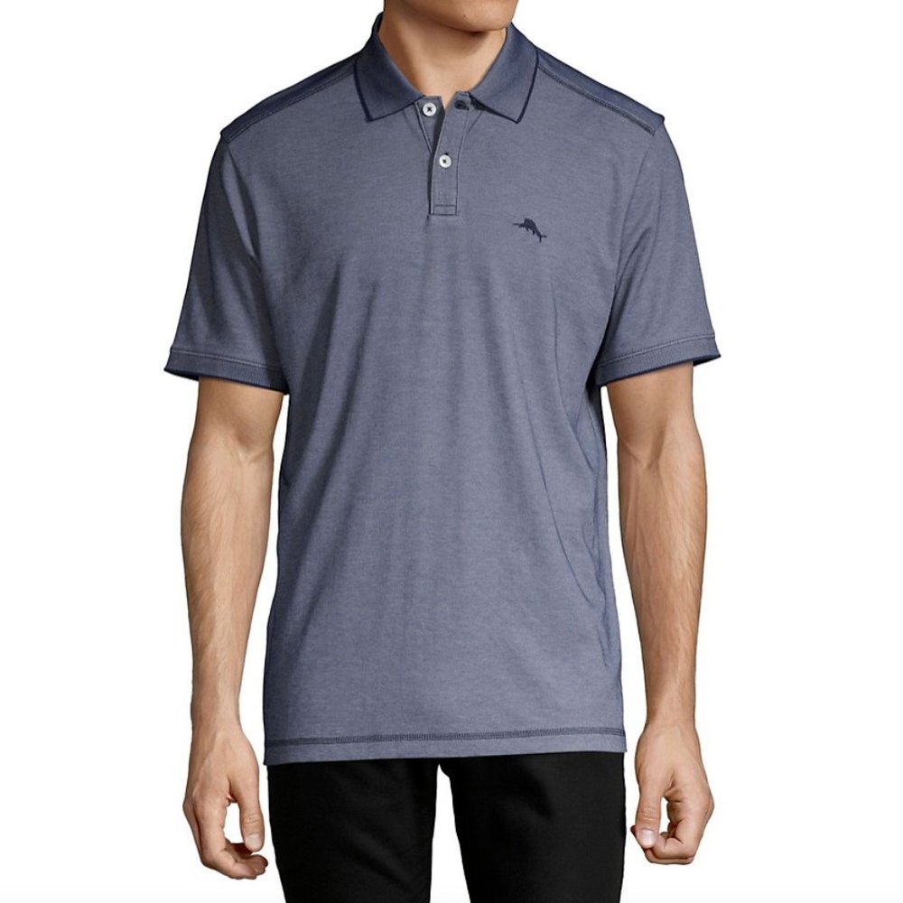 NWT Tommy Bahama Men's  Throne Blue Short Sleeve Polo Shirt M  Medium